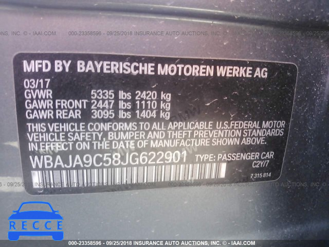 2018 BMW 530E WBAJA9C58JG622901 image 8