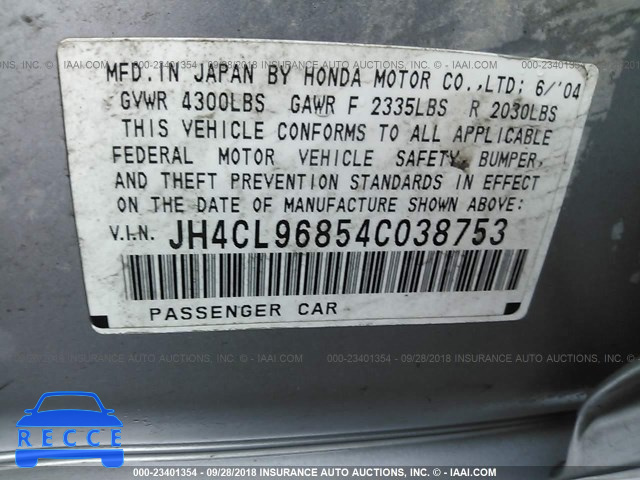 2004 ACURA TSX JH4CL96854C038753 image 8