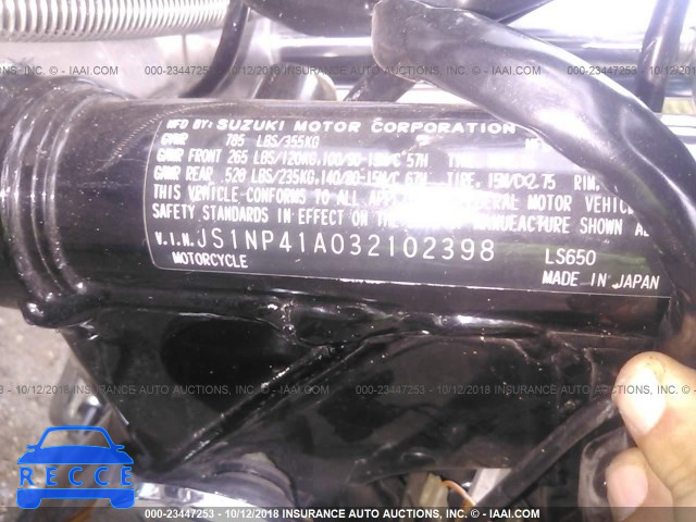 2003 SUZUKI LS650 P JS1NP41A032102398 image 9