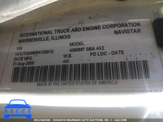 2009 INTERNATIONAL 4300 4300 1HTJTSKM59H126816 image 9