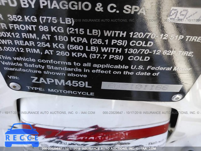 2016 VESPA GTS 300 SUPER ZAPM459L6G5101166 image 9