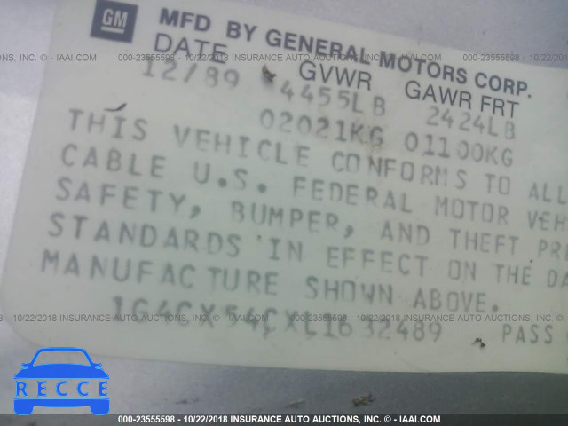 1990 BUICK ELECTRA LIMITED 1G4CX54CXL1632489 image 6