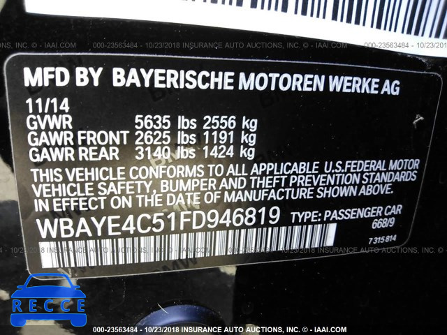 2015 BMW 740 LI WBAYE4C51FD946819 image 8