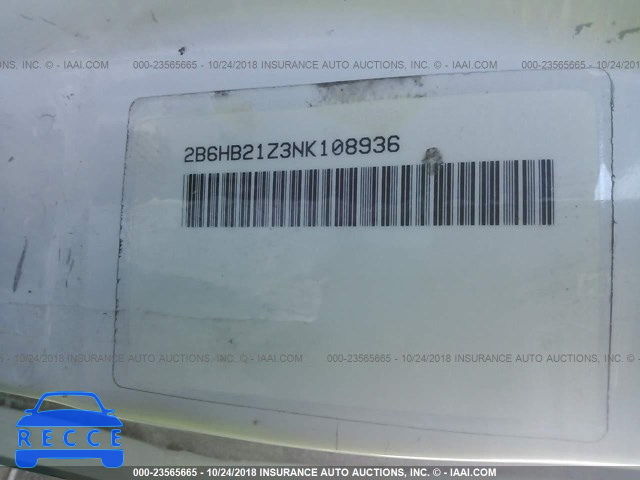 1992 DODGE RAM VAN B250 2B6HB21Z3NK108936 image 8
