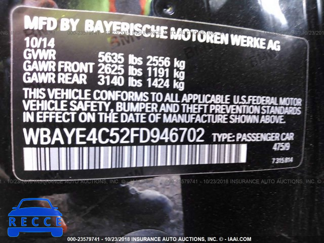2015 BMW 740 LI WBAYE4C52FD946702 Bild 8