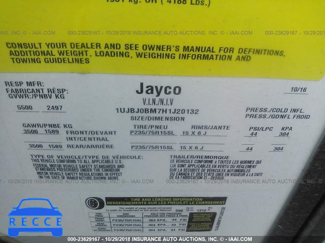 2017 JAYCO OTHER 1UJBJ0BM7H1J20132 Bild 8