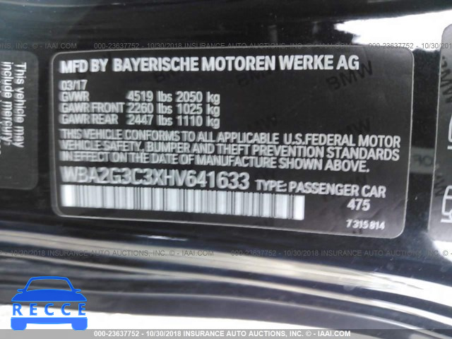 2017 BMW M240XI WBA2G3C3XHV641633 image 8
