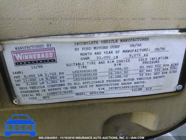 1997 FORD F530 SUPER DUTY 3FCMF53G9VJA06116 image 8