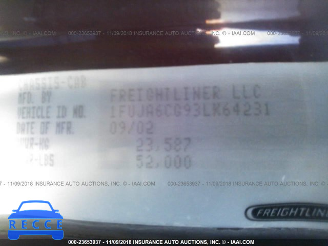 2003 FREIGHTLINER CONVENTIONAL COLUMBIA 1FUJA6CG93LK64231 image 8