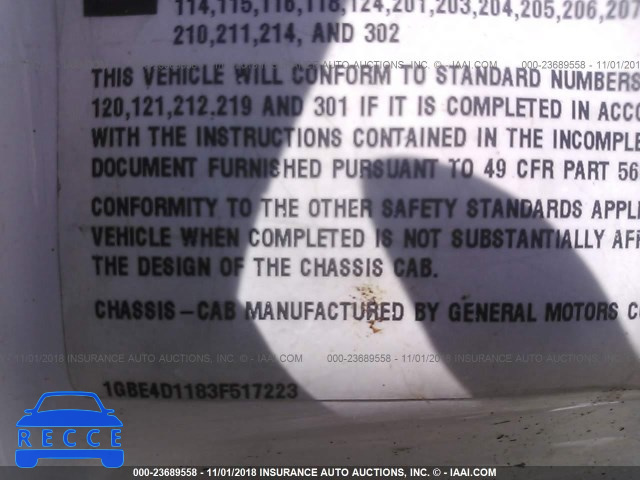 2003 CHEVROLET C4500 C4E042 1GBE4D1183F517223 image 9