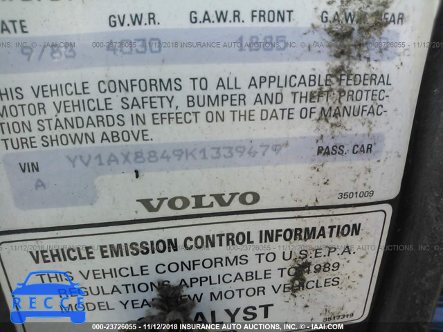 1989 VOLVO 244 DL/GL YV1AX8849K1339479 зображення 8