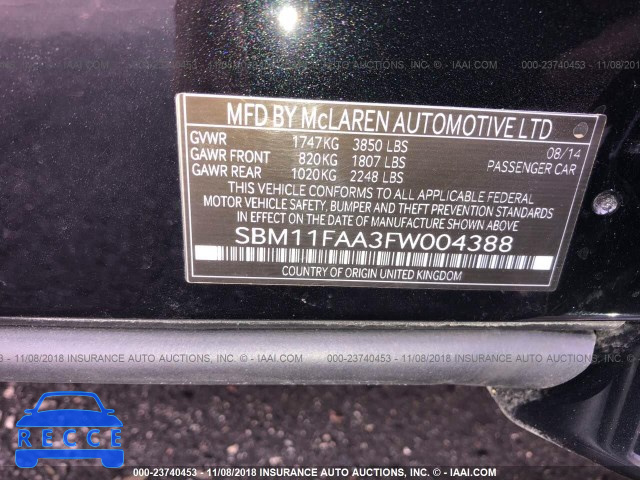 2015 MCLAREN AUTOMATICOTIVE 650S SPIDER SBM11FAA3FW004388 image 8
