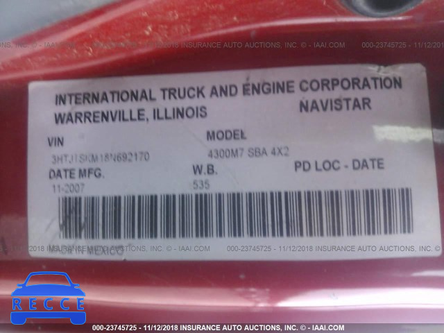 2008 INTERNATIONAL 4000 4300 3HTJTSKM18N692170 image 8