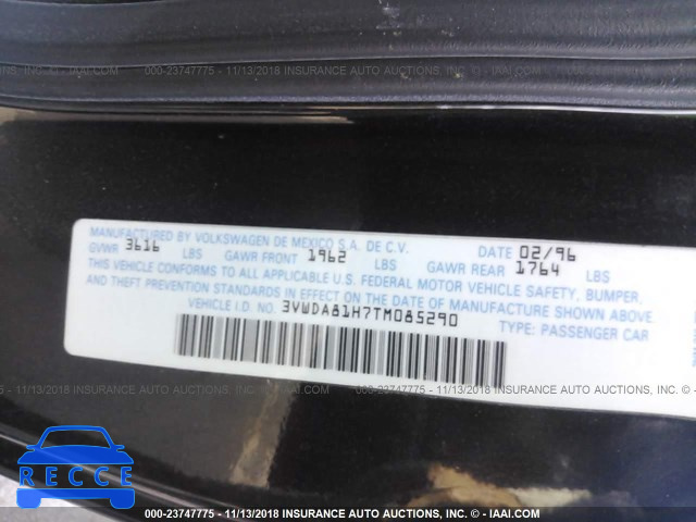 1996 VOLKSWAGEN GTI 3VWDA81H7TM085290 image 8