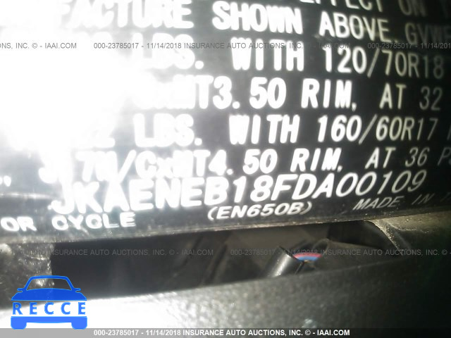 2015 KAWASAKI EN650 B JKAENEB18FDA00109 image 9