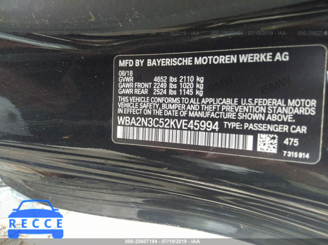 2019 BMW M240XI WBA2N3C52KVE45994 image 8