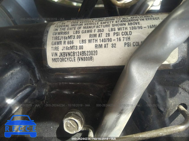 2004 KAWASAKI VN800 B JKBVNCB124B523020 image 9