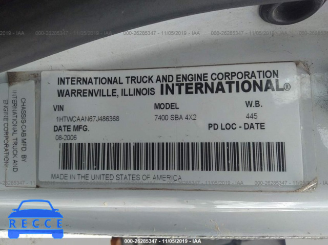 2007 INTERNATIONAL 7400 7400 1HTWCAAN67J486368 Bild 8