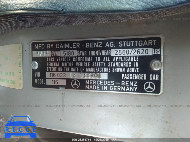 1975 MERCEDES BENZ OTHER 11603312030281 image 8