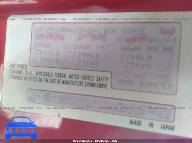 1985 Mazda RX7 12A JM1FB3311F0863277 image 8