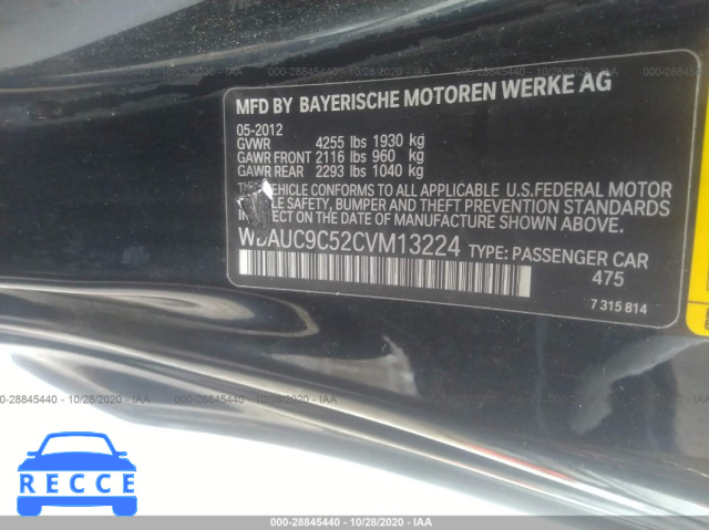 2012 BMW 1 SERIES 135I WBAUC9C52CVM13224 image 8