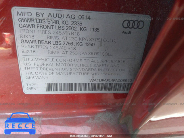 2015 AUDI ALLROAD PREMIUM PLUS WA1UFAFL4FA008512 image 8