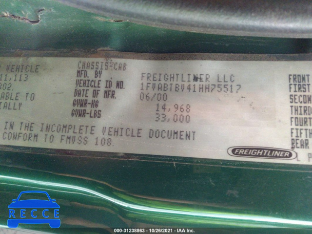 2001 FREIGHTLINER MEDIUM CONVENTIONAL FL70 1FVABTBV41HH75517 image 8