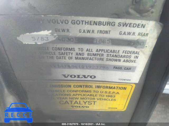 1983 VOLVO 244 DL/GL YV1AX8841D1923796 зображення 8