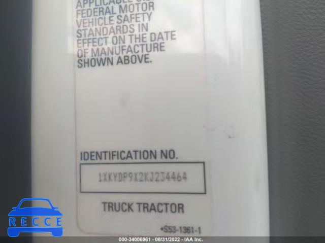 2019 KENWORTH T680 T680 1XKYDP9X2KJ234464 image 8