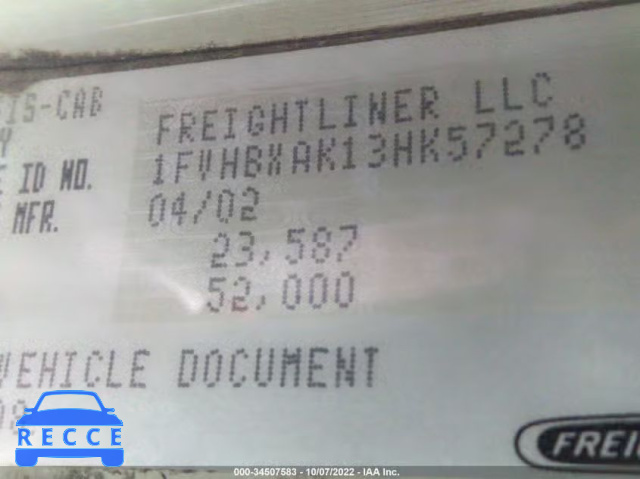 2003 FREIGHTLINER MEDIUM CONVENTIONAL FL80 1FVHBXAK13HK57278 Bild 8