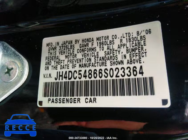 2006 ACURA RSX JH4DC54866S023364 image 8