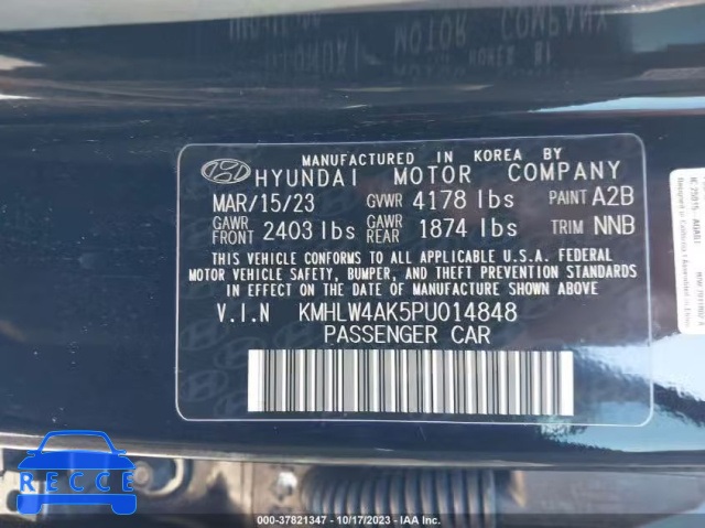 2023 HYUNDAI ELANTRA N KMHLW4AK5PU014848 image 8
