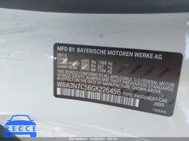 2016 BMW 428I WBA3N7C56GK226456 зображення 8
