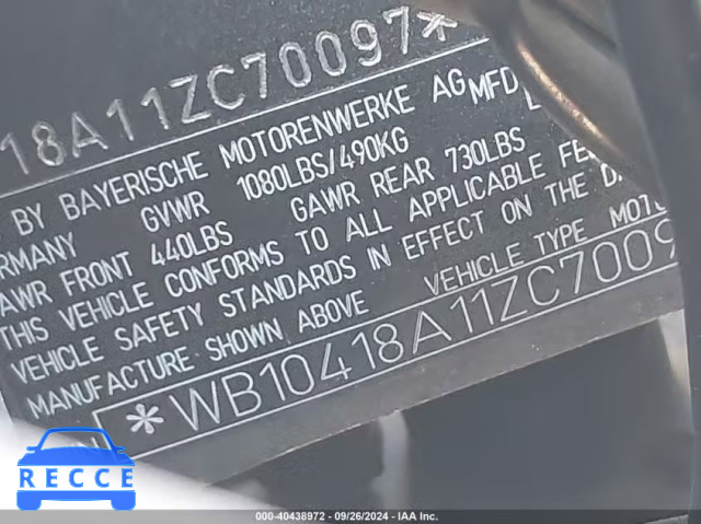 2001 BMW R1100 RT WB10418A11ZC70097 image 9