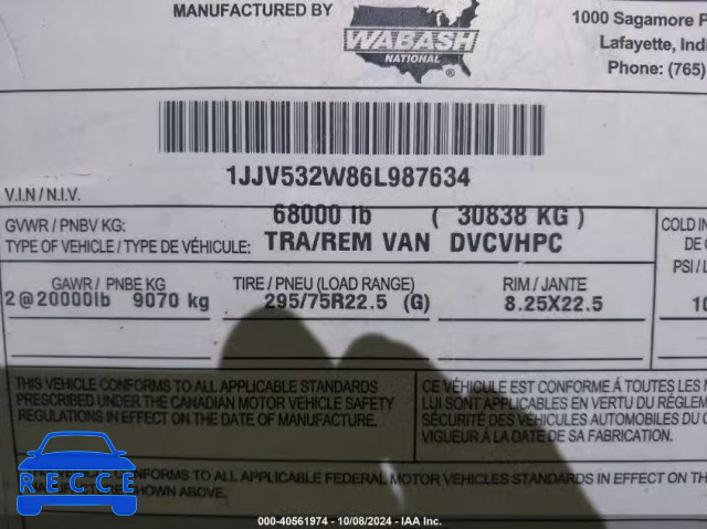 2006 WABASH NATIONAL CORP WABASH NATIONAL CORP 1JJV532W86L987634 image 8