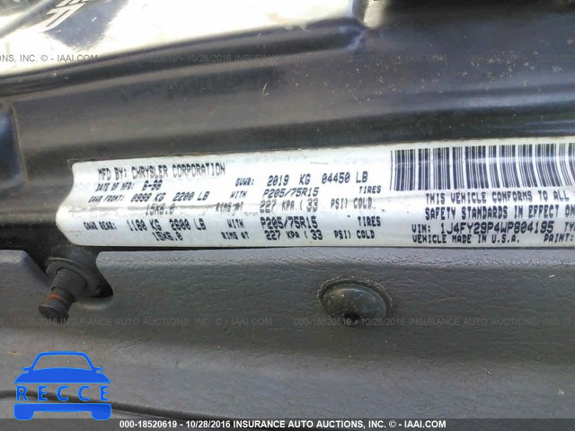 1998 Jeep Wrangler / Tj SE 1J4FY29P4WP804195 image 8