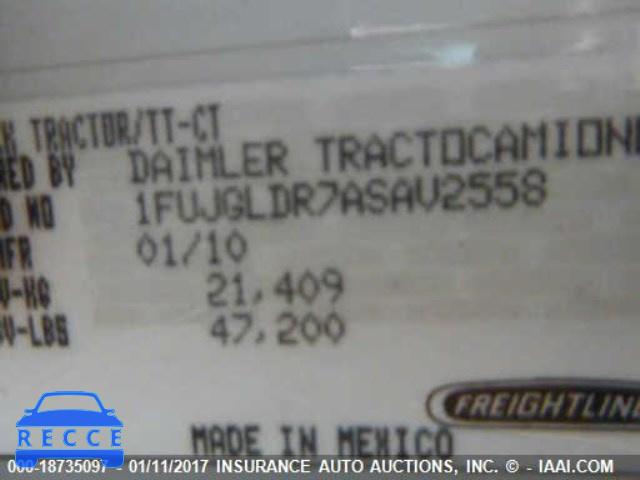 2010 FREIGHTLINER CASCADIA 125 1FUJGLDR7ASAV2558 image 9