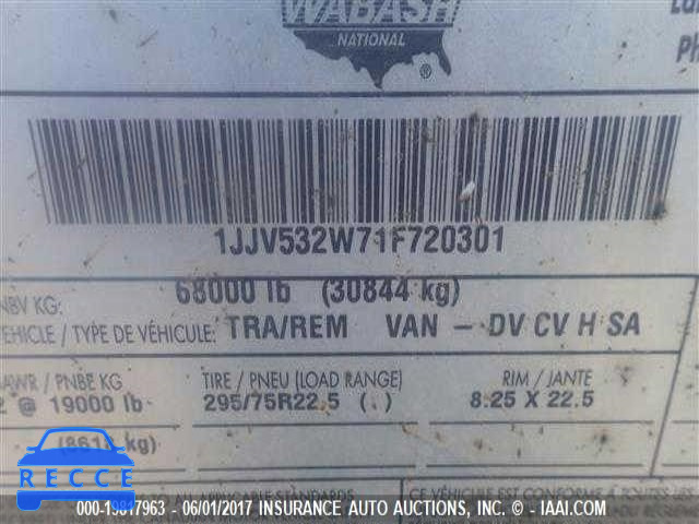 2001 WABASH NATIONAL CORP DRY VAN 1JJV532W71F720301 image 9