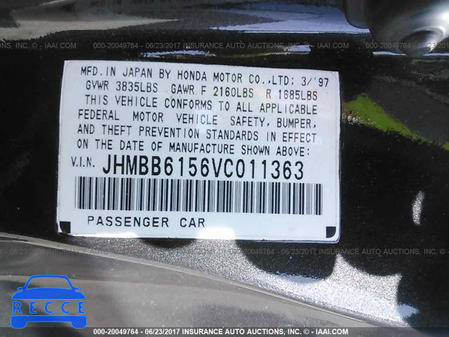1997 Honda Prelude SH JHMBB6156VC011363 image 8