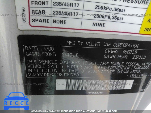2008 Volvo C70 T5 YV1MC67238J057750 image 8