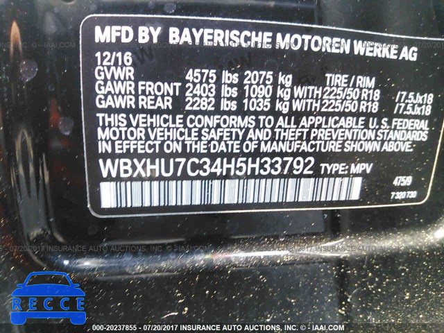 2017 BMW X1 SDRIVE28I WBXHU7C34H5H33792 image 8
