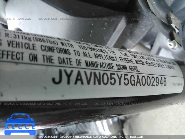 2016 Yamaha XVS950 CU/CUC JYAVN05Y5GA002946 image 9