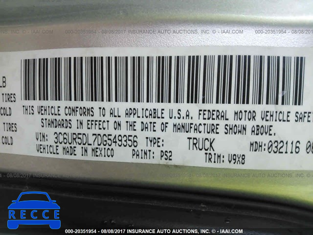 2013 RAM 2500 SLT 3C6UR5DL7DG549356 image 8