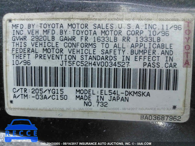 1997 Toyota Paseo JT5FC52H4V0034527 Bild 8