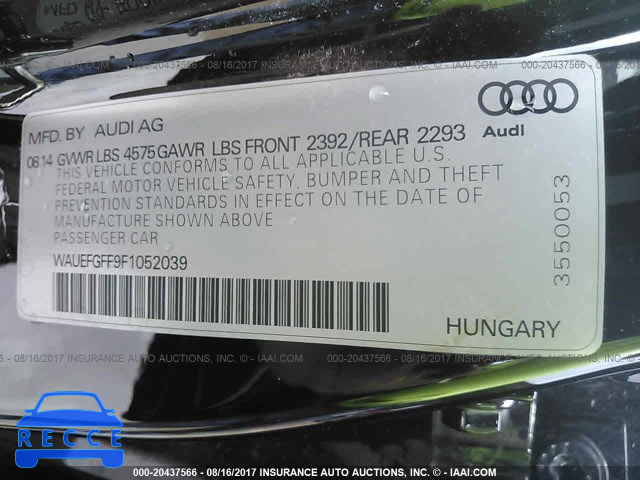 2015 Audi A3 PREMIUM PLUS WAUEFGFF9F1052039 image 8