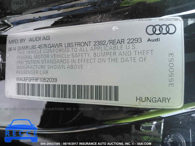 2015 Audi A3 PREMIUM PLUS WAUEFGFF9F1052039 зображення 8