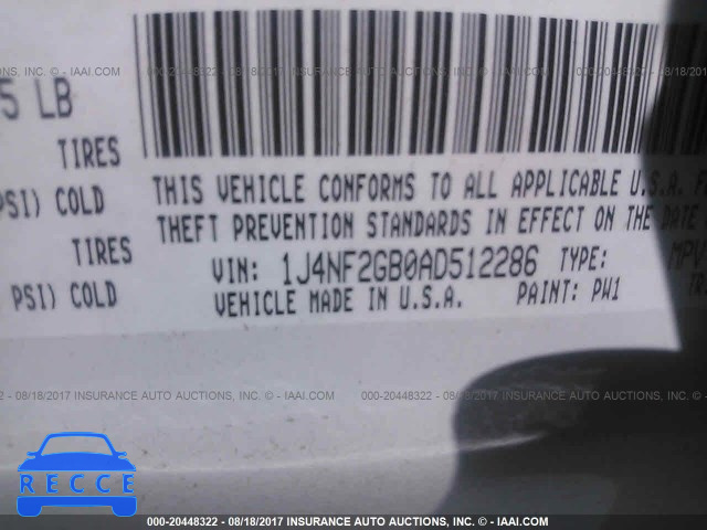 2010 Jeep Patriot SPORT 1J4NF2GB0AD512286 image 8