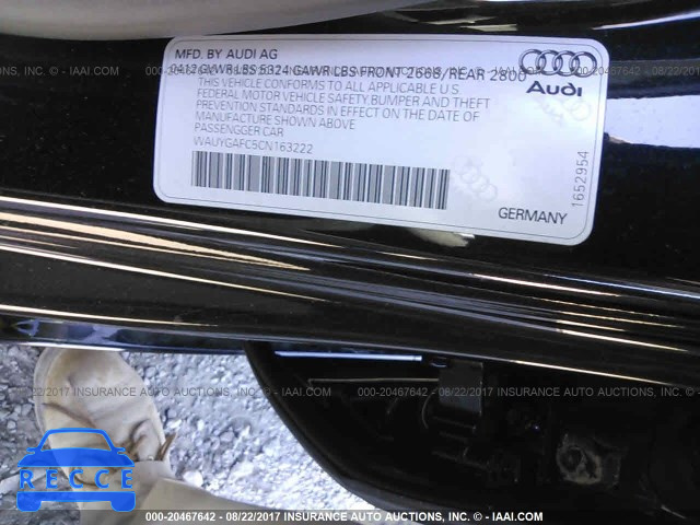 2012 Audi A7 PREMIUM PLUS WAUYGAFC5CN163222 image 8
