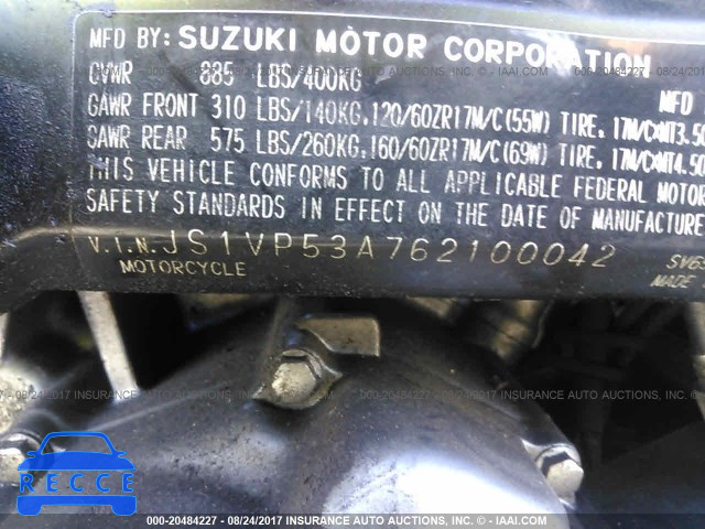 2006 Suzuki SV650 JS1VP53A762100042 image 9