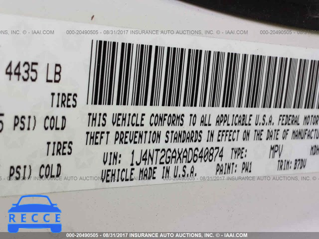 2010 Jeep Patriot SPORT 1J4NT2GAXAD640874 image 8